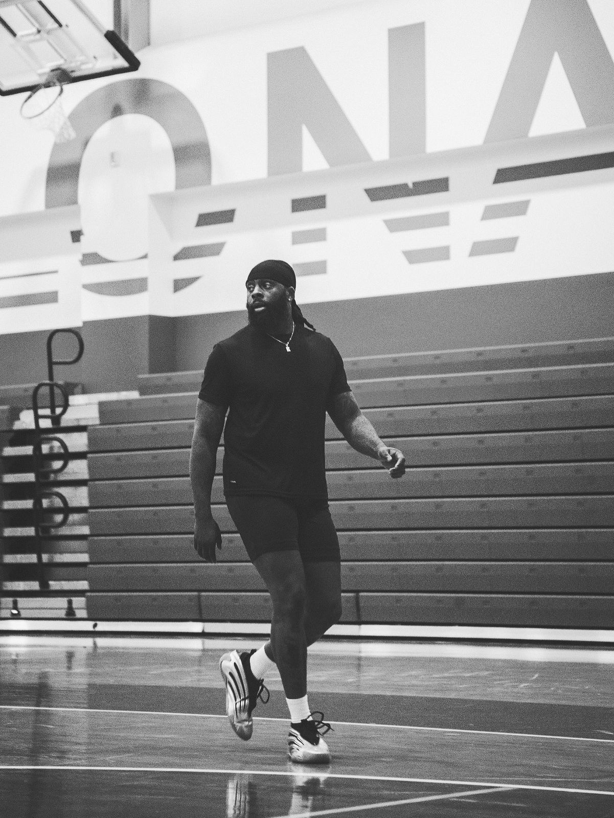 Coach Black on the court