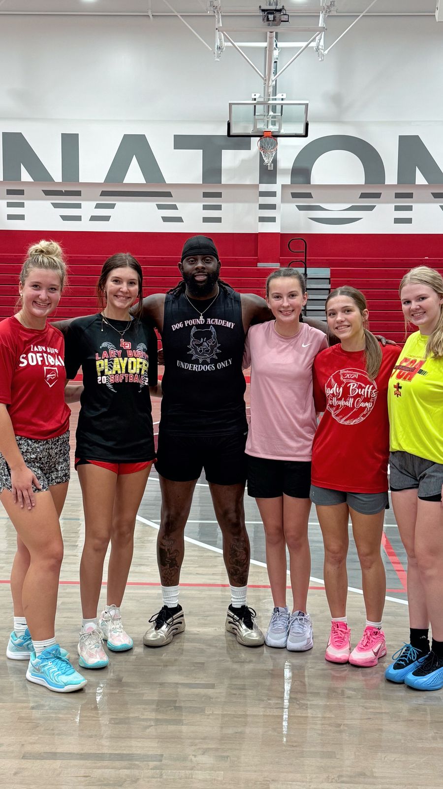 Coach Black with a training group