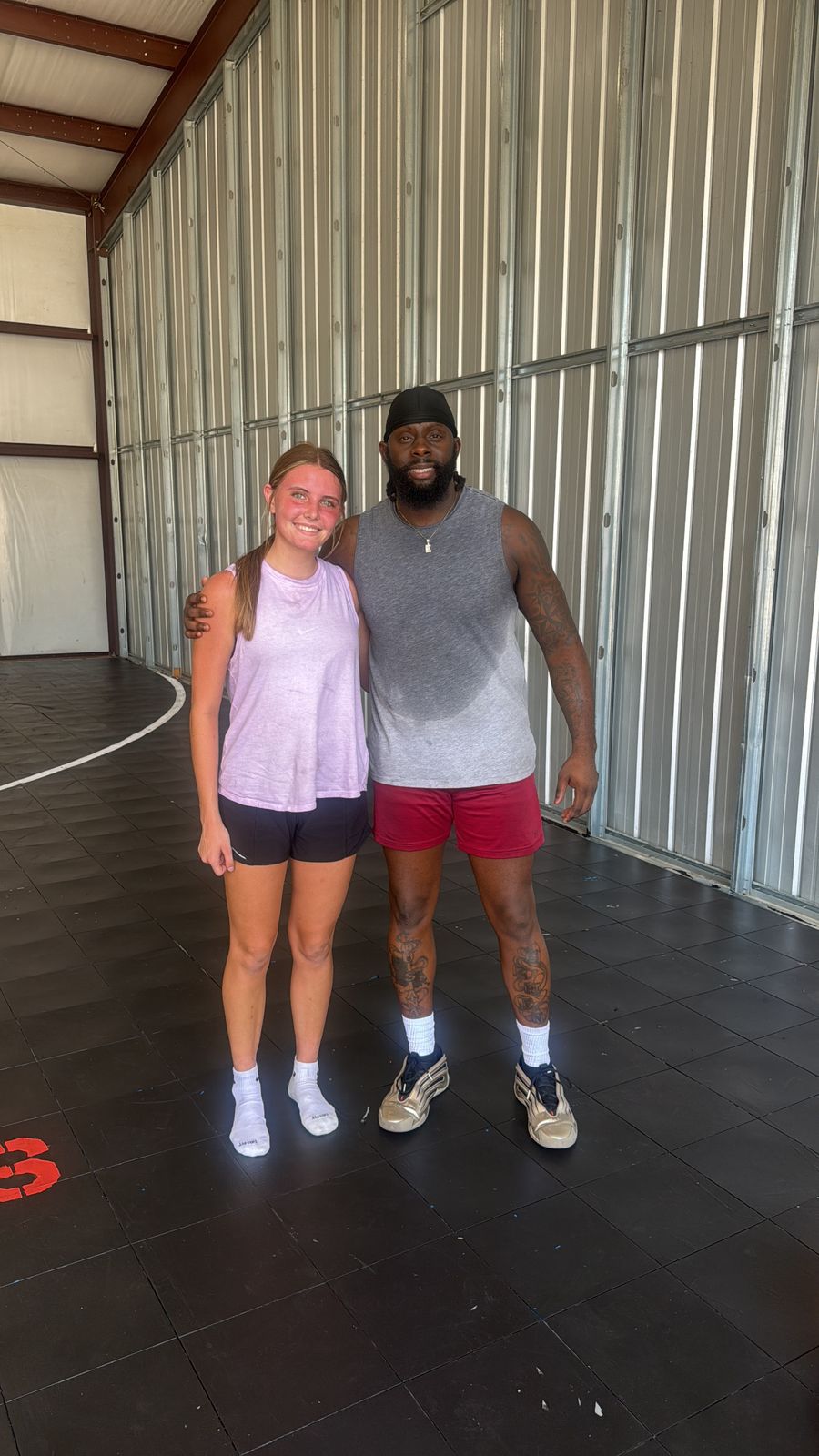 A player with Coach Black